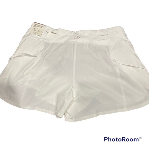 NWT CALIA by Carrie Underwood White Swift Performance Shorts 3” Size XL - Picture 2 of 3